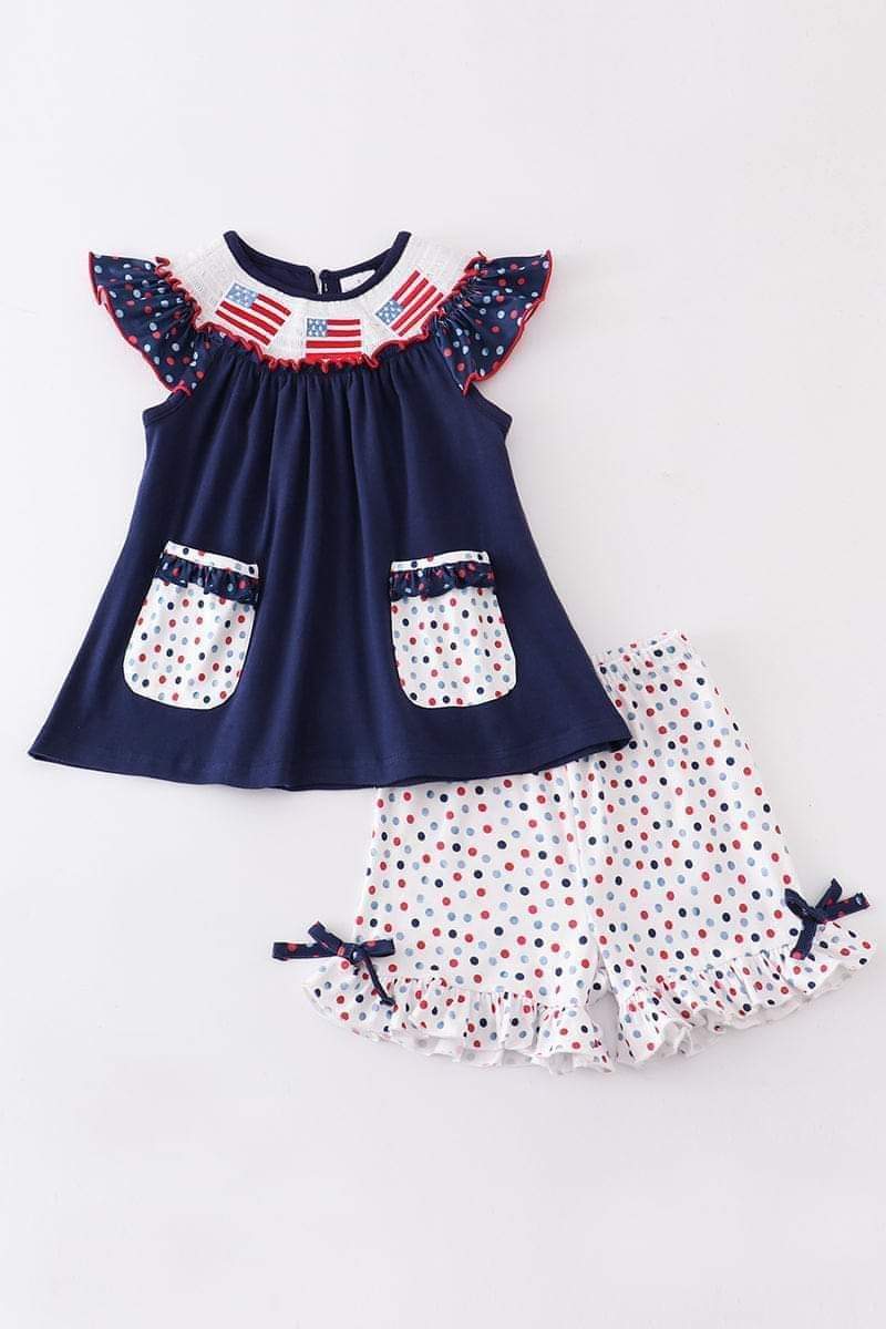 American flag polka dot 2 piece