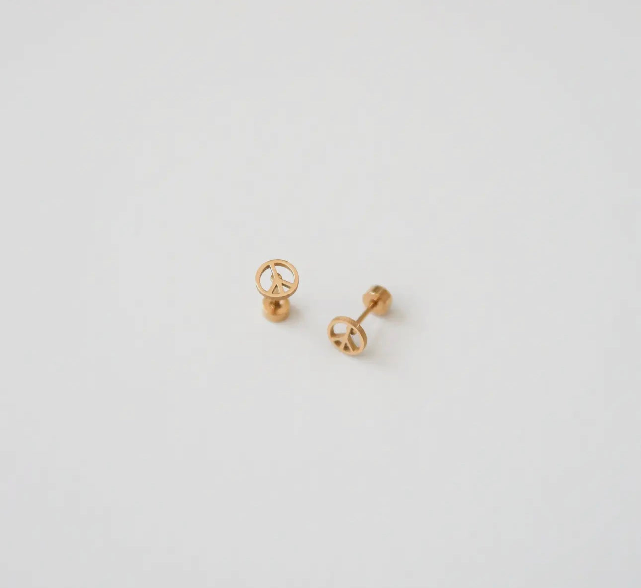 Peace sign studs