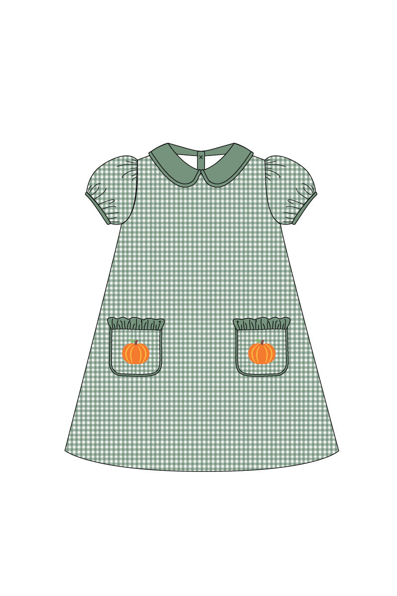 Po green embroidery pumpkin