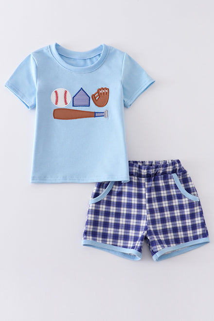 Plaid applique baseball