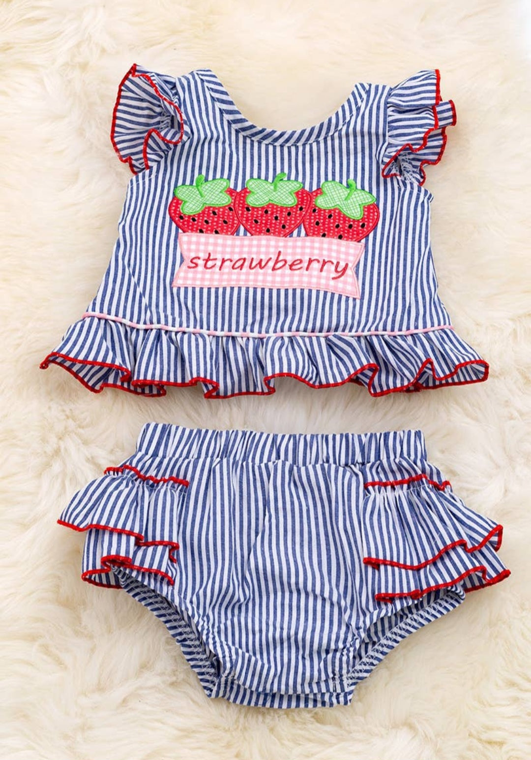 Strawberry applique set