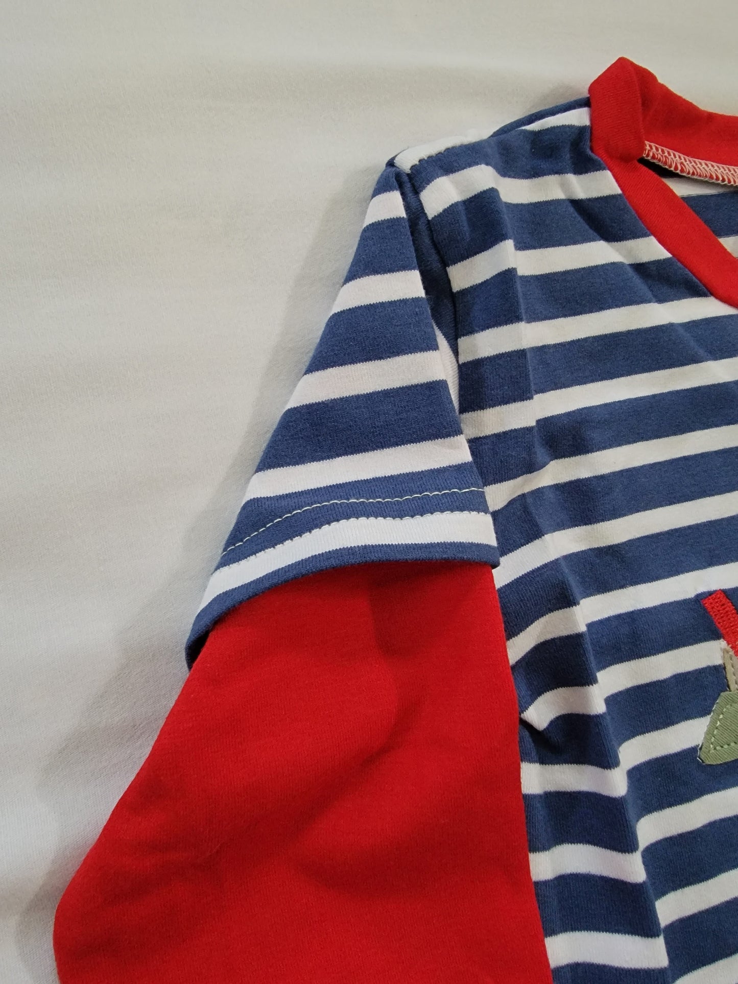 Blue striped airplane shirt