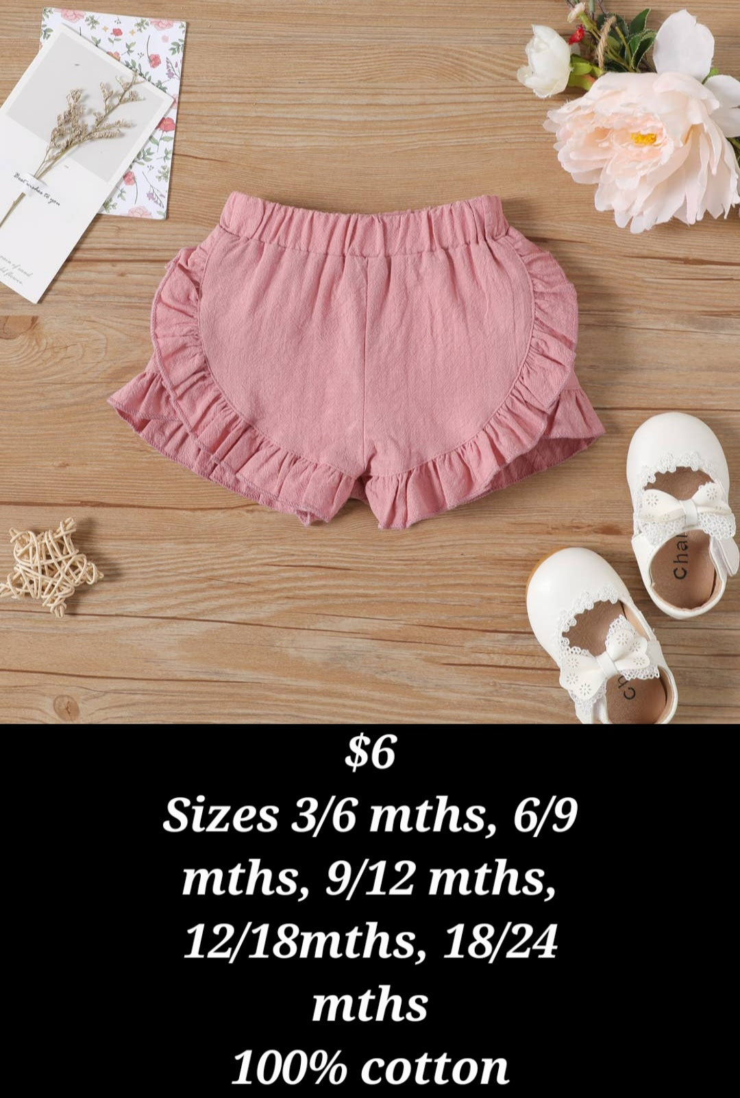 P39 Girls infant
Pre order pink shorts