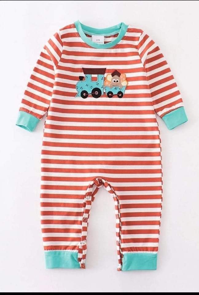 Turkey Train romper