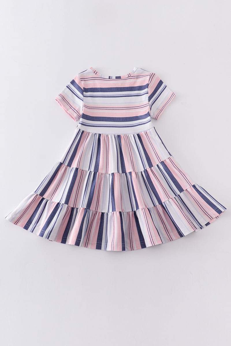 Stripe tiered dress