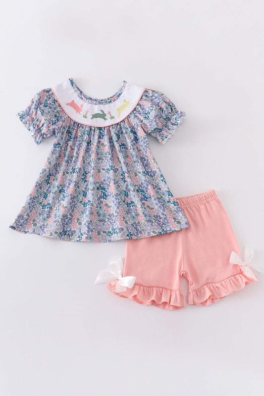 Bunny smocked set