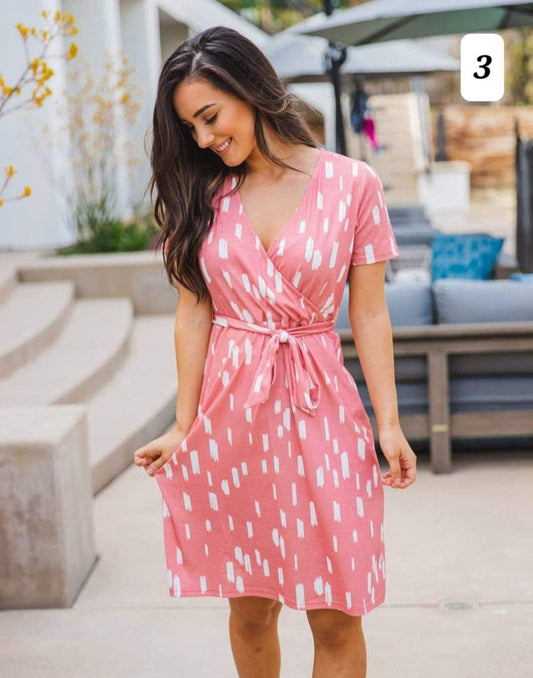 Po pink wrap dress
