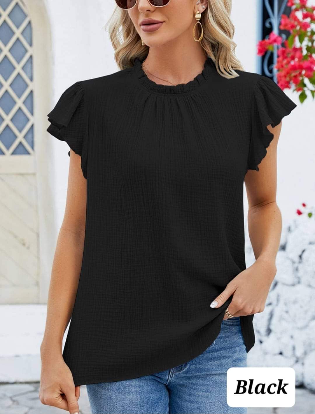 Po cotton pleated shirt