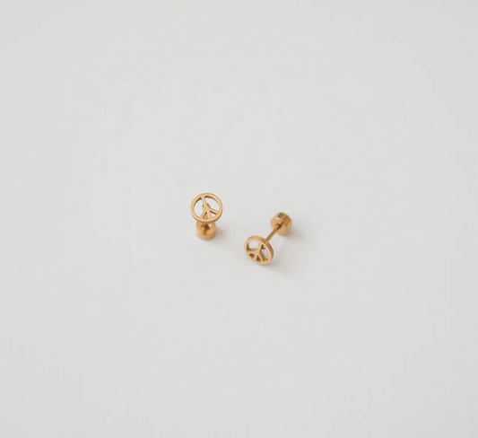 Peace sign studs