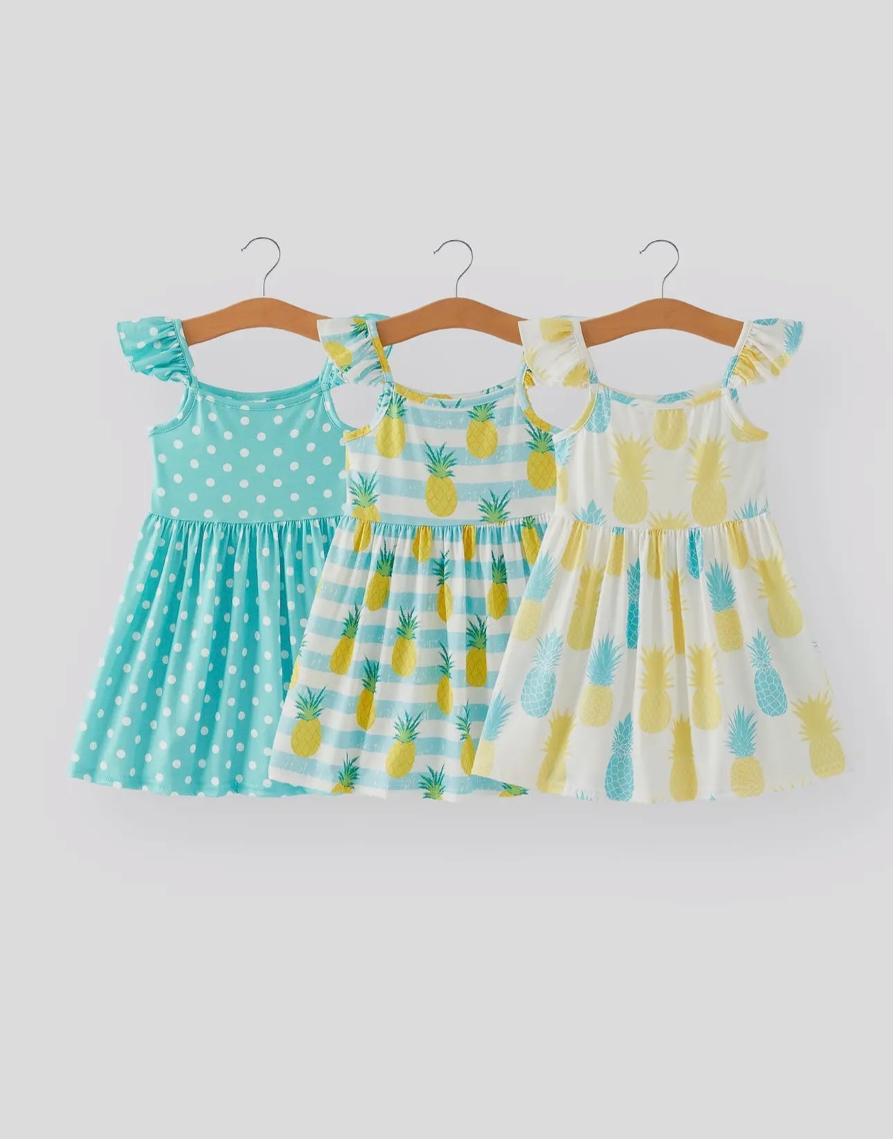 Pineapple Polka Dot 3 piece dress set