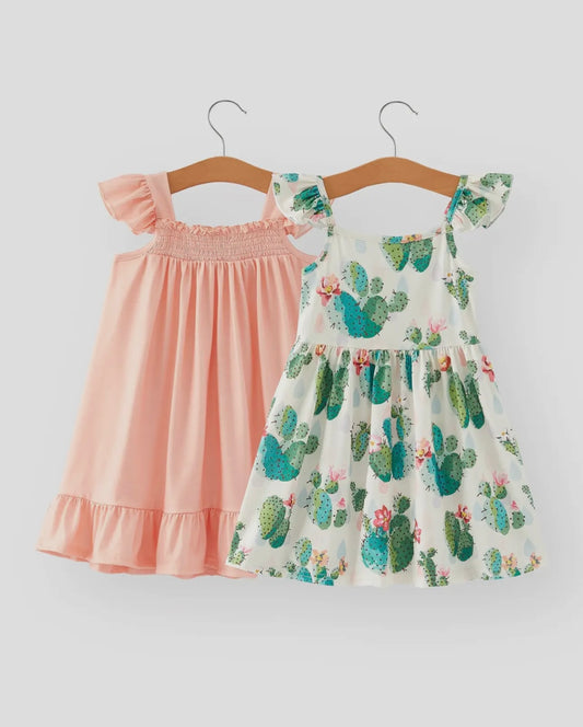 Summer Cactus Dress 2 piece set