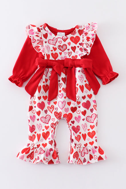 Valentines heart romper po