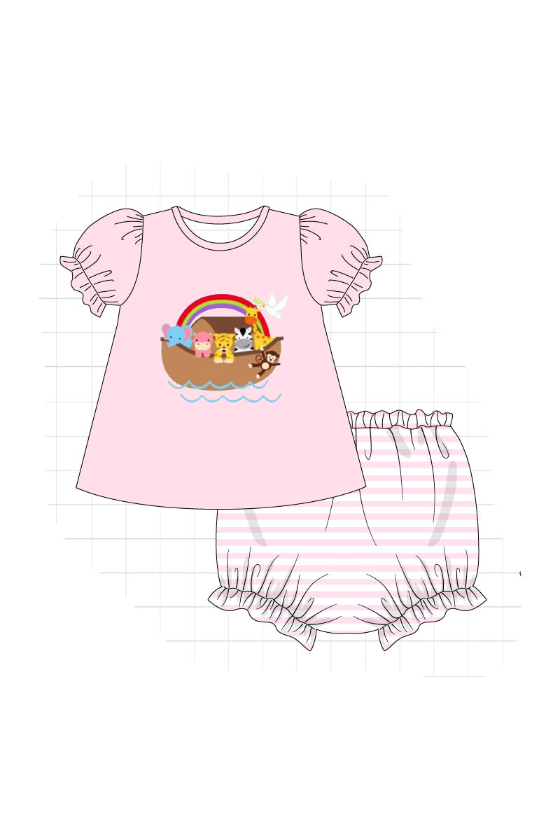 Noah's Ark Applique Sibling Set