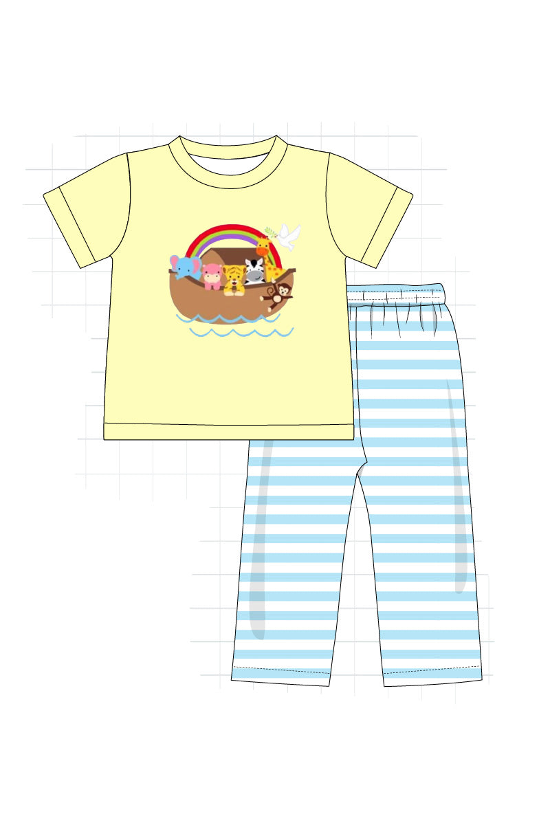 Noah's Ark Applique Sibling Set