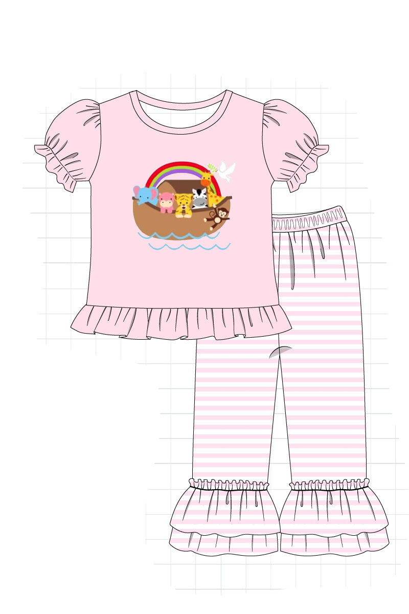 Noah's Ark Applique Sibling Set