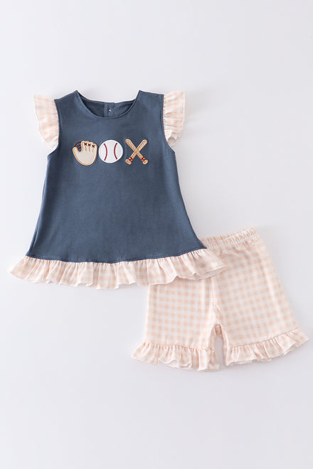 Navy baseball girl 2 piece