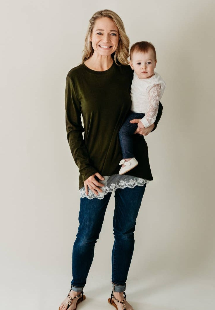 Mommy and Me Green Top