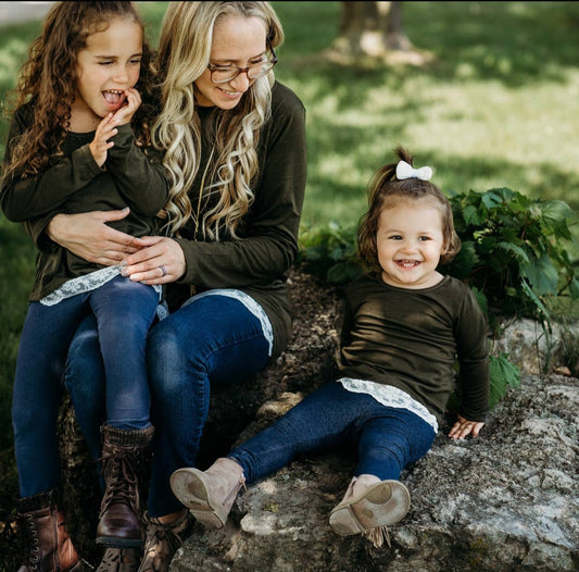 Mommy and Me Green Top