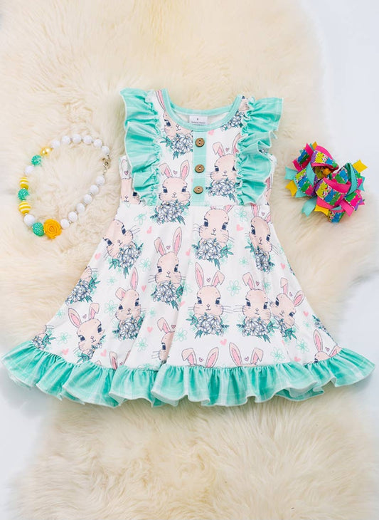 Mint easter bunny dress