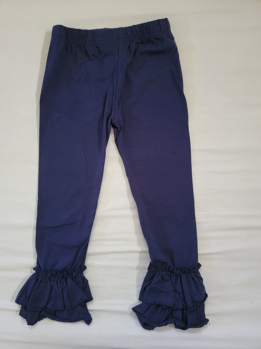Blue ruffle layered legging