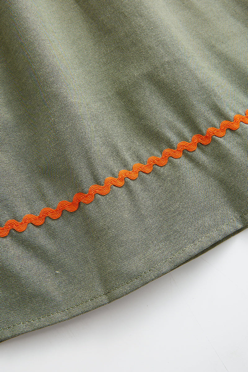 Green Scarecrow pumpkin smocked dress