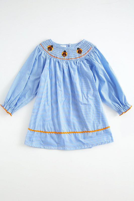 Thanksgiving Turkey smocked dress