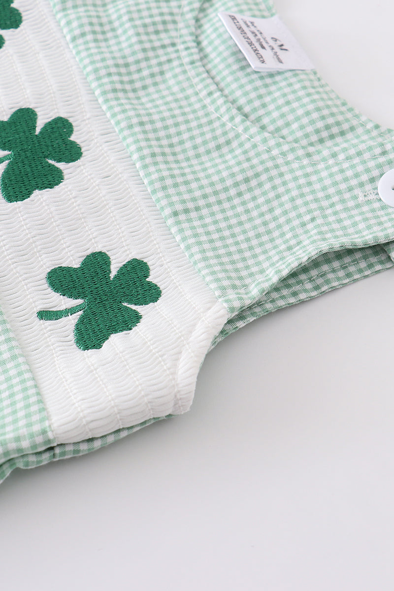 Green plaid clover jonjon