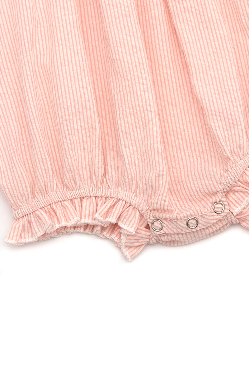 Pink sailboat smocked romper
